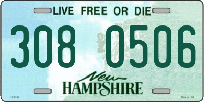 NH license plate 3080506
