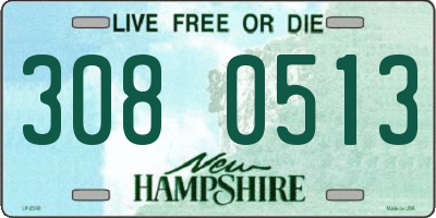NH license plate 3080513