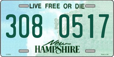 NH license plate 3080517