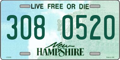 NH license plate 3080520