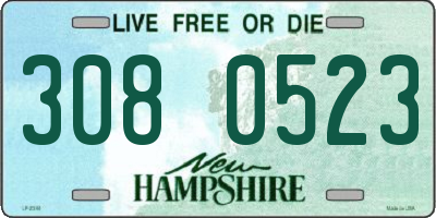 NH license plate 3080523