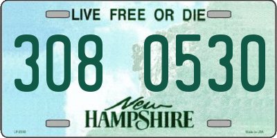 NH license plate 3080530