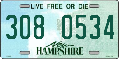 NH license plate 3080534