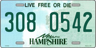 NH license plate 3080542
