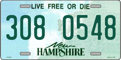 NH license plate 3080548