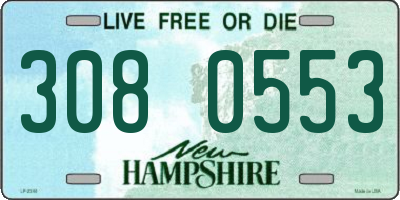 NH license plate 3080553