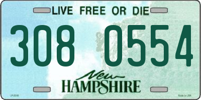 NH license plate 3080554