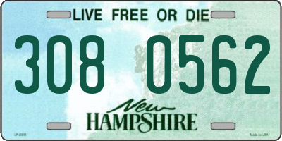 NH license plate 3080562