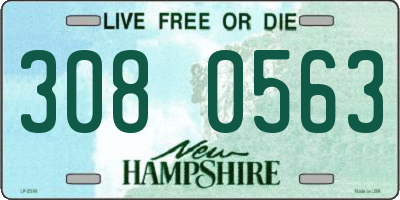 NH license plate 3080563