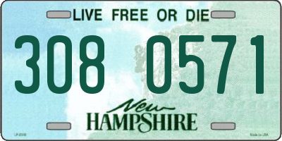 NH license plate 3080571