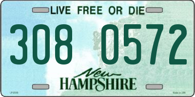 NH license plate 3080572