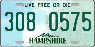 NH license plate 3080575