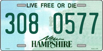 NH license plate 3080577