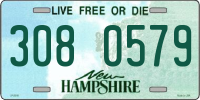 NH license plate 3080579