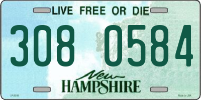 NH license plate 3080584