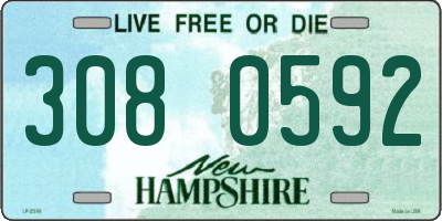 NH license plate 3080592