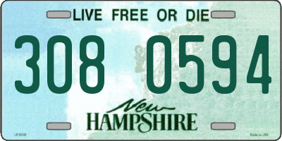 NH license plate 3080594