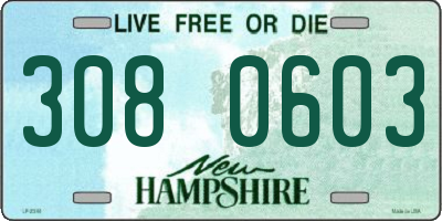 NH license plate 3080603