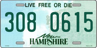 NH license plate 3080615