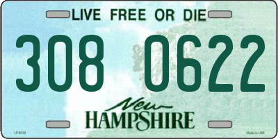 NH license plate 3080622