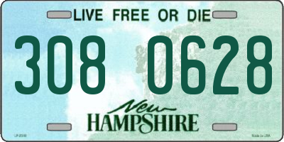 NH license plate 3080628