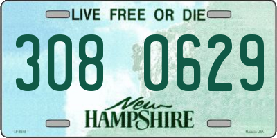 NH license plate 3080629