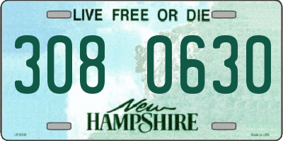 NH license plate 3080630