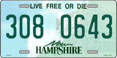 NH license plate 3080643