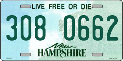 NH license plate 3080662