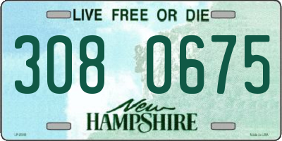 NH license plate 3080675