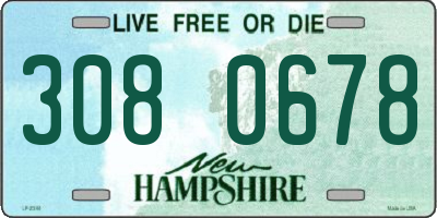 NH license plate 3080678