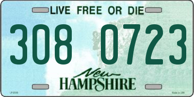 NH license plate 3080723
