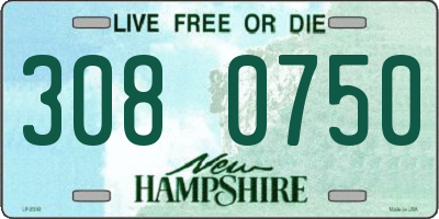 NH license plate 3080750
