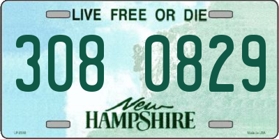 NH license plate 3080829