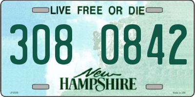 NH license plate 3080842