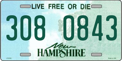 NH license plate 3080843