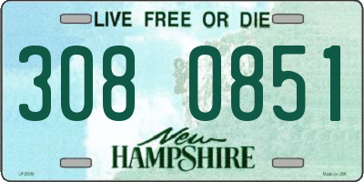 NH license plate 3080851