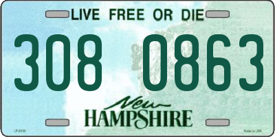 NH license plate 3080863