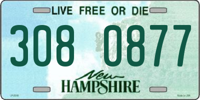 NH license plate 3080877