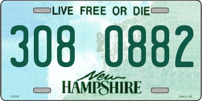 NH license plate 3080882