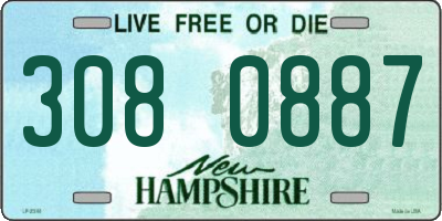 NH license plate 3080887