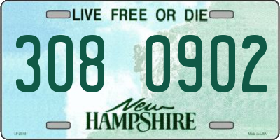 NH license plate 3080902