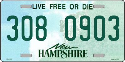 NH license plate 3080903
