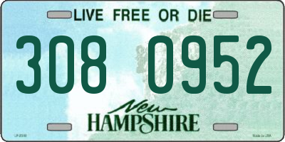 NH license plate 3080952