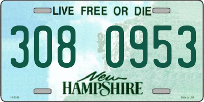 NH license plate 3080953