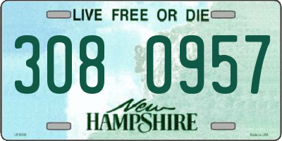 NH license plate 3080957