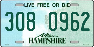 NH license plate 3080962