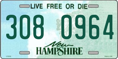 NH license plate 3080964