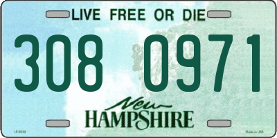 NH license plate 3080971