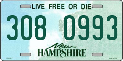 NH license plate 3080993